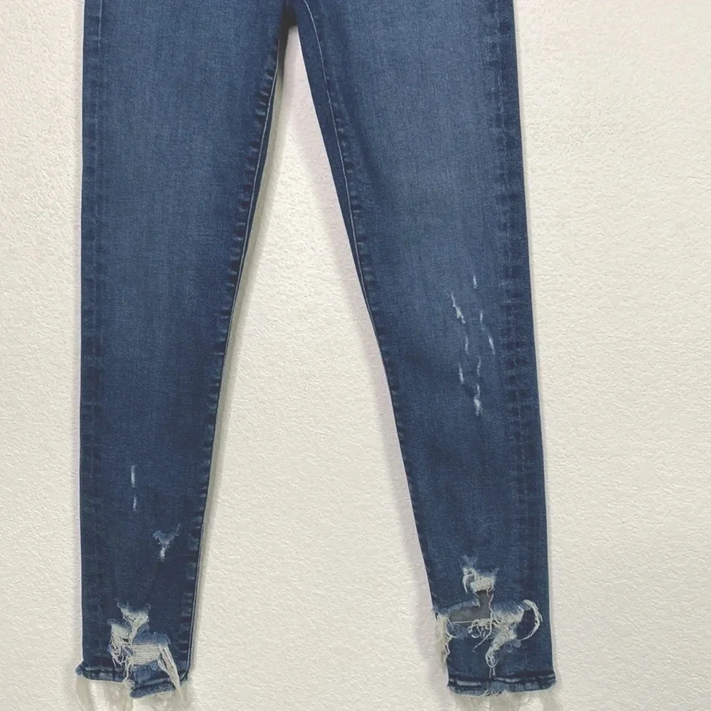 AGOLDE Sophie High Rise Skinny Crop Medium Wash Distressed Ripped Size 25